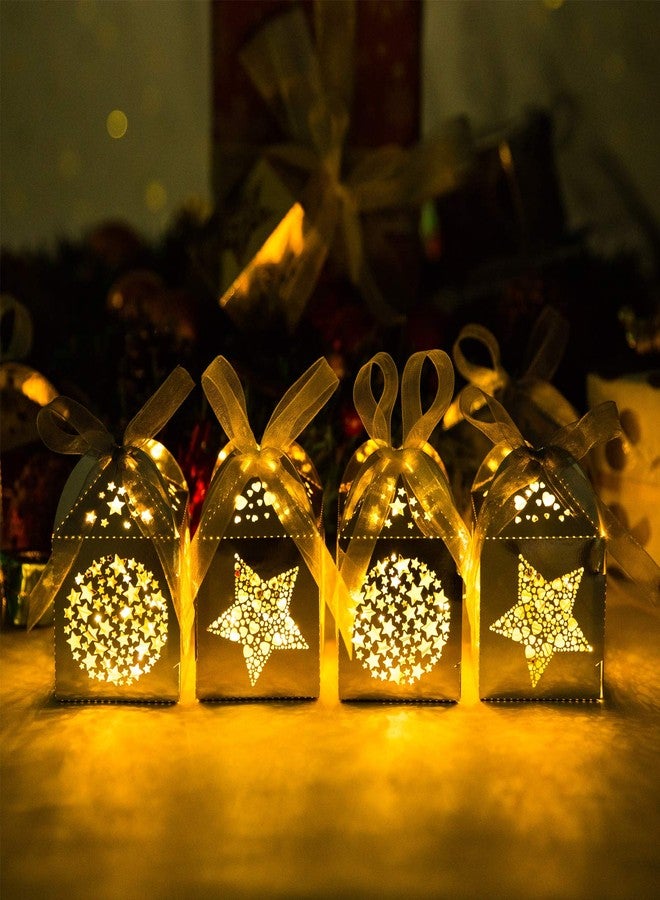 Naler 40pcs Mini Christmas Gift Boxes for Presents, Favor Boxes for Halloween Christmas Wedding Favor Party Gift Wrap Decoration, Gold & Silver, 2 x 2 x 3 Inches - Image 3